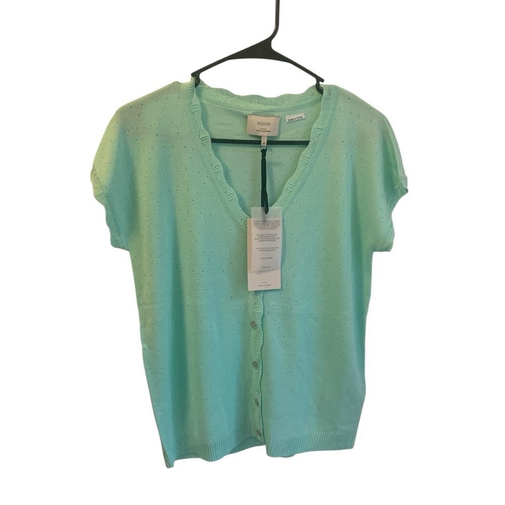 Nümph Kyoto Pullover Sweater Mint Green Size Medium NWT